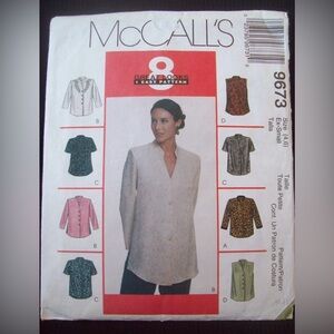McCalls Pattern 9673 Blouse or Top Variety 
Sizes 4-6 
Uncut/FF/NOS
c1990s